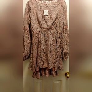 Lavender lace Free People dress